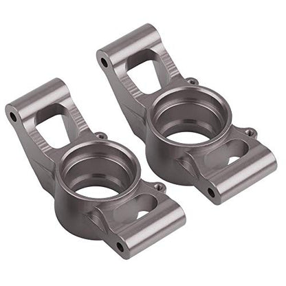 Dilwe 2Pcs RC Car Rear Hub Carriers, Aluminium Alloy RC Rear Axle Hub Carrier for 1/5 Scale RC Car Upgrade Part RC Accessories(Gray)