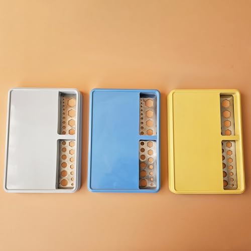 Garosa Magnetic Parts Tray, Durable Screw Organizer and Socket Holder for RC Repair Stainless Steel Impact Plastic Yellow 17.6 x 12.2 x 1.7cm 1 Pack - color: #81y