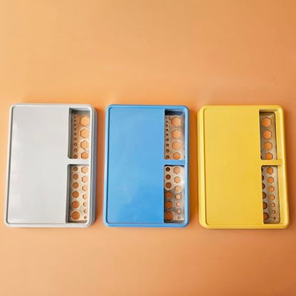 Garosa Magnetic Parts Tray, Durable Screw Organizer and Socket Holder for RC Repair Stainless Steel Impact Plastic Yellow 17.6 x 12.2 x 1.7cm 1 Pack - color: #81y