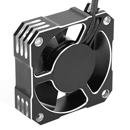 21000RPM RC Motor Cooling Fan, 8.5V 35MM Brushless RC Motor Heatsink, ESC Cooling Fan Heat Dissipation for 1/10 1/12 1/8 RC Car Sensored Brushless Motor(Silver)