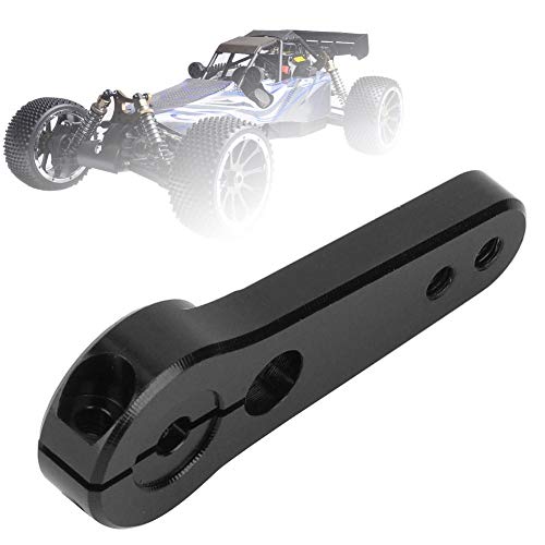 Dilwe Servo Horn, Metal RC Steering Servo Half Arm Horn 15T for HSP 1:5 Scale Truck Upgrade Part Black Silver(Black)