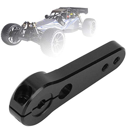 Dilwe Servo Horn, Metal RC Steering Servo Half Arm Horn 15T for HSP 1:5 Scale Truck Upgrade Part Black Silver(Black)