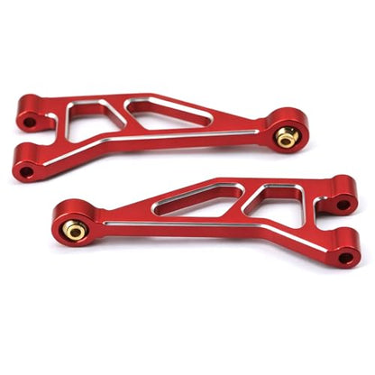 Aluminum Upgrade Parts Set for ARRMA 1/16 Mini Kraton 3S, Front/Rear Upper/Lower Arm, Gearbox Cover, Wing, Steering Link (Red Front/Rear Upper/Lower Arm Set) - color: Red Front/Rear Upper/Lower Arm Set