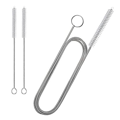 OFBAND 60" Extended Sunroof Drain Cleaning Tool - Stainless Steel 90°Flexible Drain Brush with Soft Nylon Wool for Drainage Pipes Cleaning - Car Detailing Kit Interior Cleaner