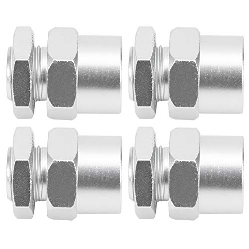 VGEBY Hex Adapter, 12mm to 17mm Wheel Hub Extension for RC Car Conversion, RC Crawler Accessories, Silver Model Car Upgrades for RC Enthusiasts, DIY Projects, Off-Road Crawling