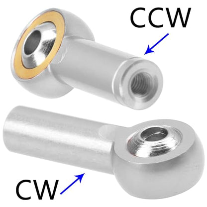 10Pack Vgoohobby Aluminum CW CCW M3 Link Rod Tie Rod End Ball Head Joint Holder 26mm Compatible with Axial Redcat HSP Traxxas HPI 1/10 RC Car Truck DIY Robot Boat Airplane (Silver) - color: Silver