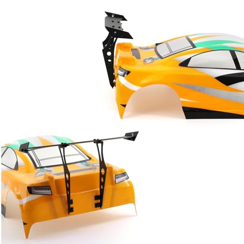 1/10 RC Metal Rear Wing for Touring, Rally and Drift Car Bodies | Body-mounted rear wing for many 1/10 touring, rally and drift shells; check body width, mounting area and hole position