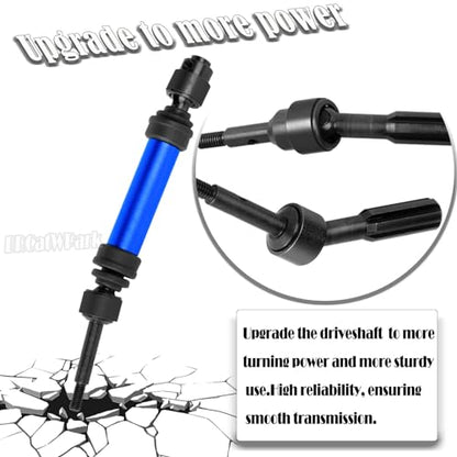Drive Shaft Axles Upgrades Part for 1/10 Slash 4X4 VXL/Rustler 4X4 VXL/Stampede 4WD VXL,RC Steel #45 Front & Rear 4Pcs Driveshafts CVD w/Hex Hops Up,Navy Blue - color: Navy Blue - (Axles)