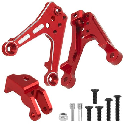ShareGoo 4PCS Aluminum Front Rear Shock Tower Shock Hoops Bracket Mount Compatible with Axial SCX10 II 90046 90047 1/10 Scale Crawler Upgrade Part (Red) - color: Red