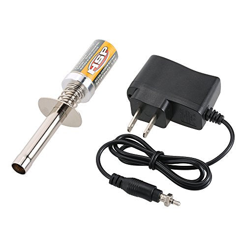 Goolsky HSP Nitro Starter Kit Glow Plug Igniter with Battery Charger for HSP RedCat Nitro Powered 1/8 1/10 RC Car