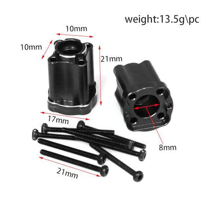 Aluminum Rear Cup RC Upgraded Parts for LOSI 1/18 Mini LMT 4X4 Brushed Monster Truck RTR-LOS01026 RC Car, Black - color: Black Rear Cup