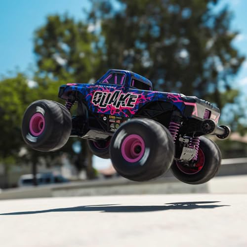 ARRMA 1/16 Quake GROM 4X4 RTR Brushed Monster Truck, Purple | RC Truck, Battery & Charger Included, ARA2137T3 - color: Purple