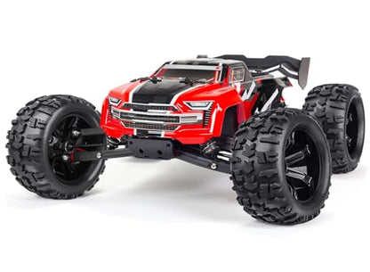 RC Monster Truck Tires and Wheels 17mm Hex Pre-Glued Set with Foam Inserts for 1/8 Arrma Kraton 1/10 Maxx E-Revo (4Pcs)