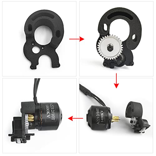 MORLORDY RC Brushless Conversion Kit Motor Mount with Pinion Spur for 1/24 RC Crawler Car Axial SCX24 Upgrades Parts