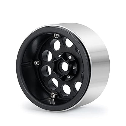 Benedict Harry 2.2" Beadlock Wheels Rim 35mm for 1/10 RC Axial SCX10 Wraith 90048 90018 RR10 TRX4 Crawler car (Black) - color: Black
