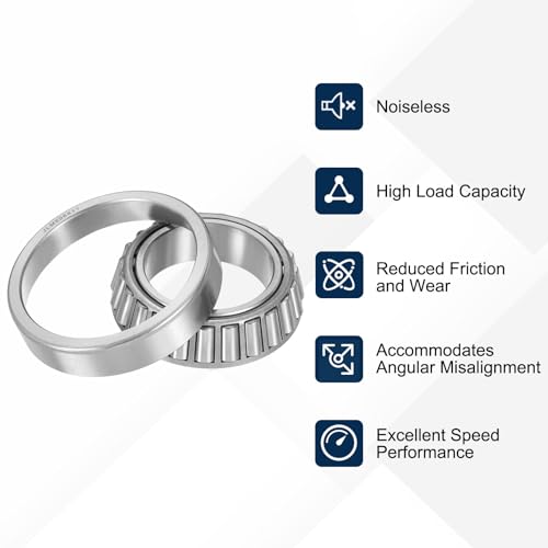 uxcell JLM506849/JLM506811 Tapered Roller Bearing Cone and Cup Set, 2.165" Bore x 3.543" OD x 0.906" Thick, Chrome Steel Taper Bearing Set, ABEC-3 - size: JLM506849/JLM506811