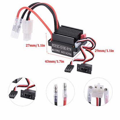 Alomejor 550 Brushed Motor with 320A ESC Set Car Copper Windings Strong Magnet, Bidirectional Bearings for RC Rock Crawler (29T) - size: 29T