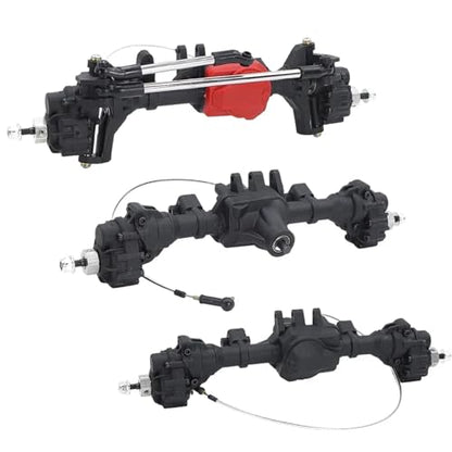 RC Crawler Front Middle Rear Axle Portal Axles with T-Lock Differential for TRAX-XAS 1/10 TRX4 TRX6 6WD RC Car 1/10 Upgrade Part(Rear Axle) - color: Rear Axle