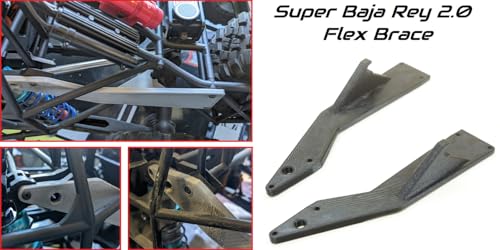 Rear Chassis Brace Support Flex Fix Body Roll Cage for Losi Super Baja Rey 2.0