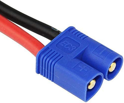 4pcs RC LiPo Battery Connector Adapter Compatible with EC3 to T Male Female Connectors ESC Charger with 5cm 14awg Wire(2 Pairs)