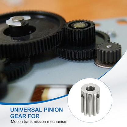 uxcell 1 Mod 10T Spur Gear 5mm Bore, 304 Stainless Steel Pinion Gear, 20°Pressure Angle, for Spur Rack and RC Model Car or Motor DIY - size: 1 Mod 10T, 5mm