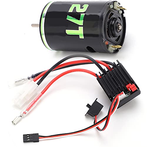 Keenso 540 Brushed Motor 320A ESC Combo Set with Copper Windings Low Friction, for RC Crawler Trucks Drift Cars (27T)