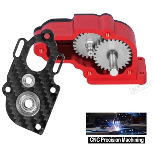 RC Carbon Fiber Frame Chassis w/Gearboxes Upgrades Part for 1/10 SCX10 SCX10 II 90046 90047 RC Crawler Car,Red - color: Red - Parts