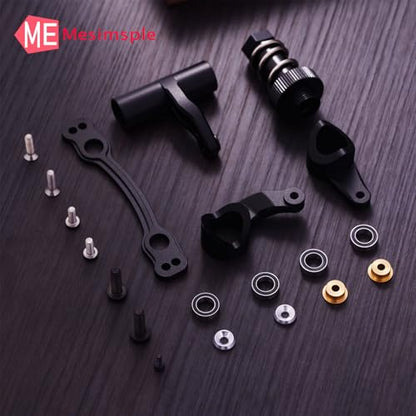 Steering Bellcrank & Body Clips Set for Arrma 1/7 Felony Infraction Limitless Mojave 6s Steering Bell Crank 1/8 Kraton Outcast Notorious Talion 6S Steering Servo Saver Upgrades Part Black - color: black