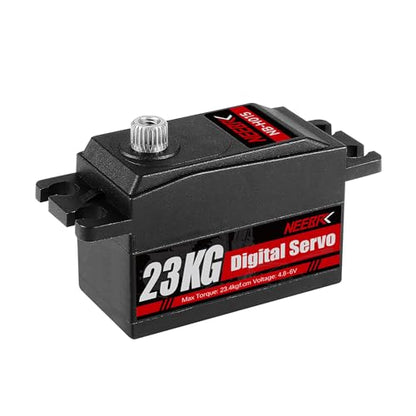 23KG Low Profile Digital Servo and 25T Servo Arm,High Torque Full Metal Gear for 1/10 RC Car On-Road Touring Drift Car/Robot/Boat