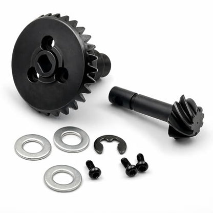 Overdrive Bevel Gear Set 27T/8T for 1/10 RC Crawlers, Differential Gear Compatible with Axial AR44 / AR45 & Capra Currie F9 Axles - size: 27/8T