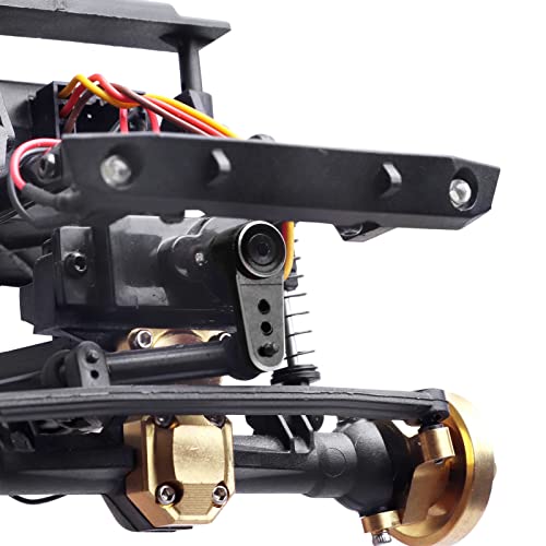 Steering Servo Horn Aluminum Servo Arm for EMAX ES08MA II Servo (Black) - color: Black