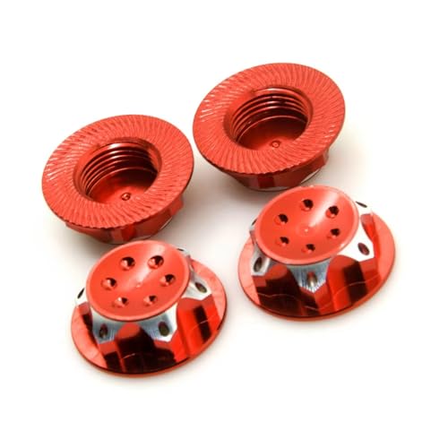 RC Cars Models Aluminum 11mm Hex Wheel Nuts Hub Cover for 1/8 RC Crawler Car Lock Self-Lock Replacement Upgrade Parts - color: Red