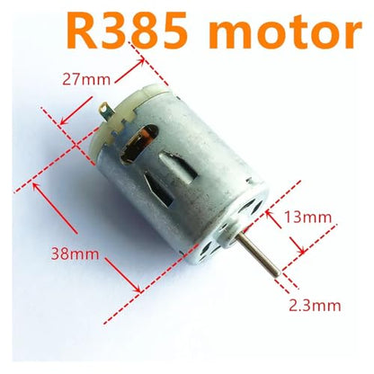 DC Motors Micro Mini 130 390 R260 R280 N20 Brush DIY Model Toy Fan Cars Drones Robotics Hand Drills(R385 Motor) - color: R385 Motor