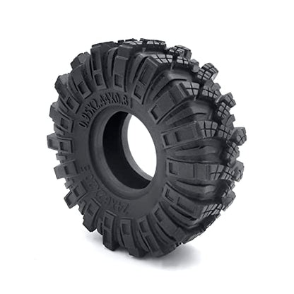 MOHERO 4PCS 1.0" Mud Grappler Rubber Tyre 1.0 Wheel Tires 62 * 22MM for Axial SCX24 90081 AXI00001 002 004 005 006 RC Crawler Car (C Style) - color: A-c Style