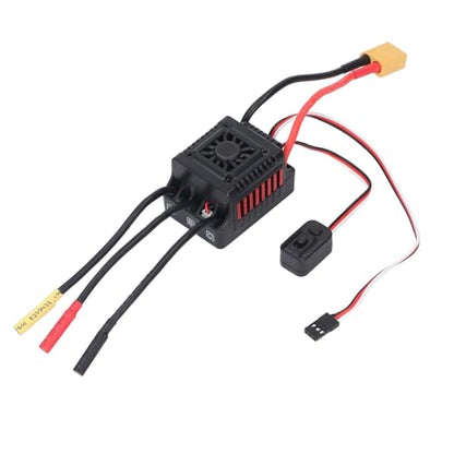 Aramox 1 10 RC Car Brushless ESC Aluminum Alloy Electronic Speed Controller 45A 3A BEC Cooling Fan for On Road Off Road Buggy Short Course Truck Racing