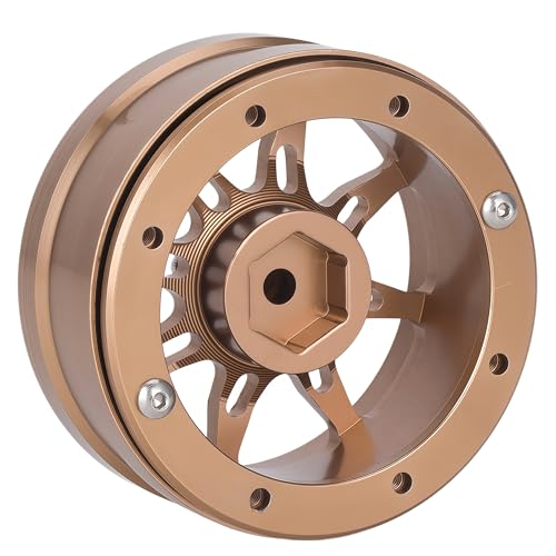 AMK 1.9 Inch CNC Aluminum Beadlock Wheels, 4PCS RC Crawler Wheel Rims with 12mm Hex, Fits SCX10, SCX10 II, SCX10 III, SCX10 Pro, Capra, TRX4, RC4WD D90, 1/10 Scale Rock Crawler