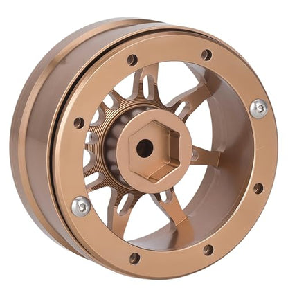 AMK 1.9 Inch CNC Aluminum Beadlock Wheels, 4PCS RC Crawler Wheel Rims with 12mm Hex, Fits SCX10, SCX10 II, SCX10 III, SCX10 Pro, Capra, TRX4, RC4WD D90, 1/10 Scale Rock Crawler
