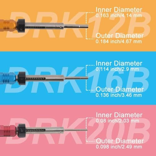 JRready ST5135 Extraction Tool Kit, DRK12B M81969/19-02 DRK16B M81969/19-01 DRK20B M81969/19-06,Terminal Pin Removal Tool Kit | Removes Front Release Contacts, 3 PCS Extraction Tools, DRK12B M81969/19-02, DRK16B M81969/19-01, DRK20B M81969/19-06