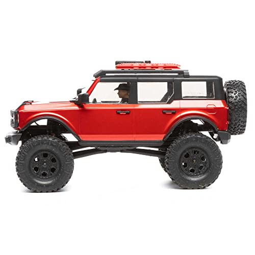 Axial RC Truck 1/24 SCX24 2021 Ford Bronco 4WD Truck Brushed RTR (Comes with Everything Needed), Red, AXI00006T1