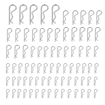 80 PCS Cotter Pin Assortment Kit, 6 Sizes 304 Stainless Steel Hitch Pin Clips, Heavy Duty Retaining Pins for Hitch Lock System, Trucks & Engine Repair