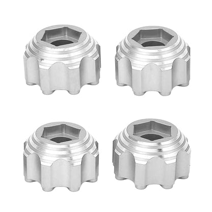 VBESTLIFE RC Wheel Hex Adapters 8x32 to 17mm Conversion for Electric RC Car Truck 3.8in Wheels, Aluminum Alloy Silver Upgrade for Improved Stability and Reduced Vibration - color: Silver Color