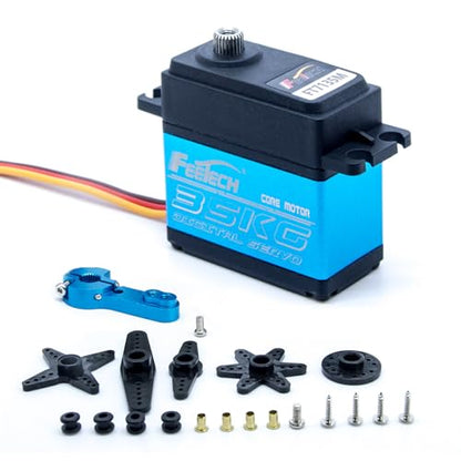 FEETECH 35kg Servo Motors Waterproof High Speed Torque Digital Servo Metal Gear RC Crawler 1/10 1/8 1/12 Steering Servo,Control Angle 180° for RC Car Helicopter Airplane Robot Arm Control