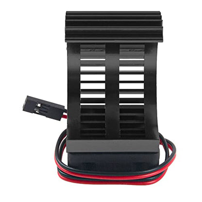 RC Motor Heatsink 540 545 550 Brushless Brushed Electric Engine Heat Sink with 5-6V Cooling Fan Compatible with Traxxas HSP HPI Wltoys Himoto Axial Tamiya 1/10 RC Crawler Truck Car (Black) - color: Black