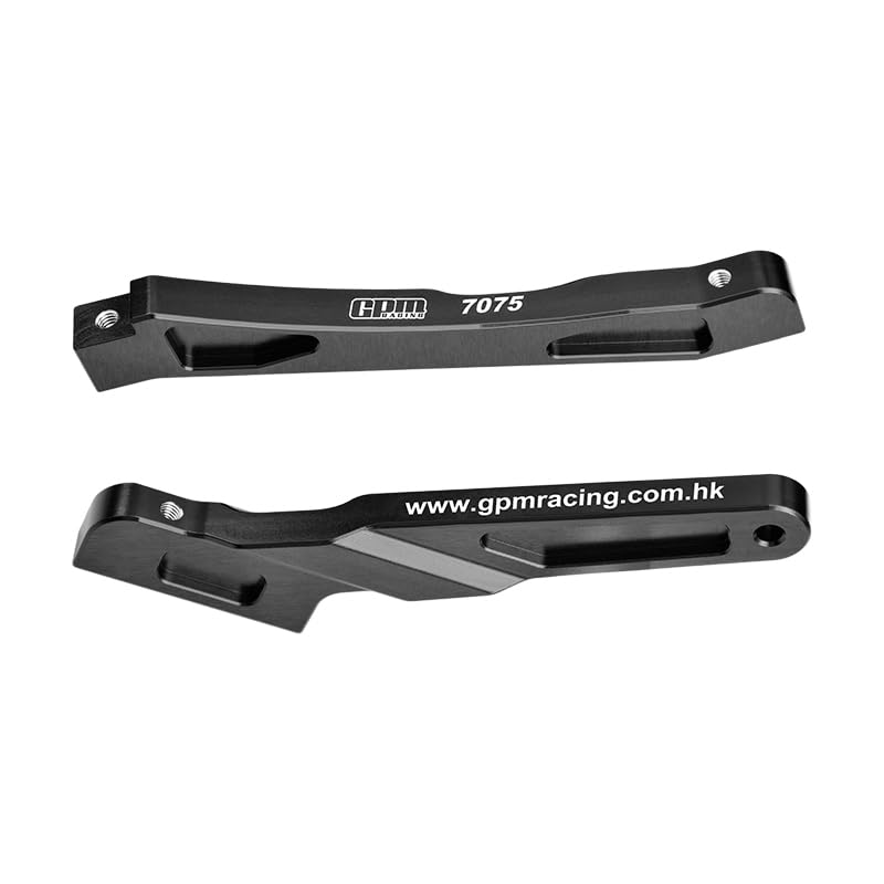 GPM 7075-T6 Alloy Front and Rear Chassis Brace for 1/8 Notorious 6S V6 4X4 Blx Brushless Stunt Truck Rtr-Ara8611V6 (Black) - color: Black