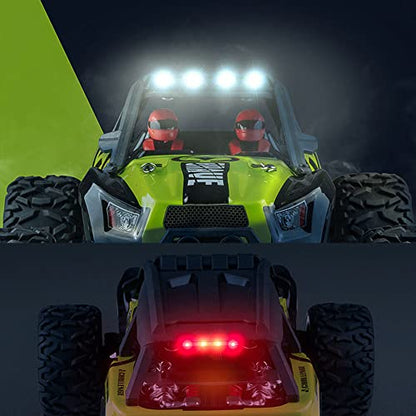 RC Car, 1/14 Scale 2.4GHz Remote Control Car, 4WD 50km/h High Speed Racing Car, Off-Road Buggy Drift Car RTR with Aluminum Alloy Chassis, Zinc Alloy Gear