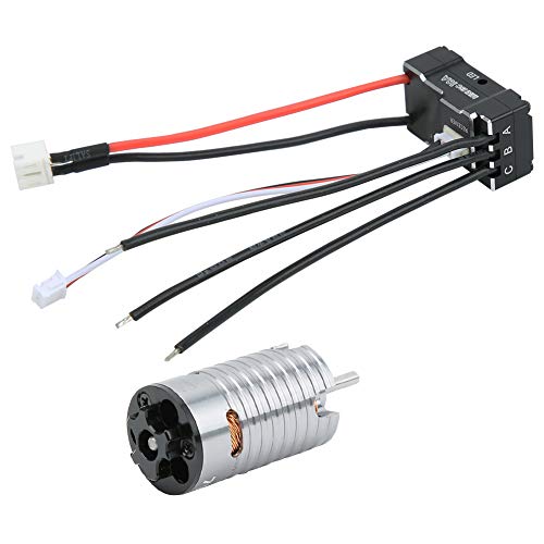 Brushless Motor, High Speed 7500KV Crawler Motor Metal 1410 with 18A ESC for 1/24 1/28 1/32 Scale Off-Road RC Cars Hobbyists Repair Enthusiasts
