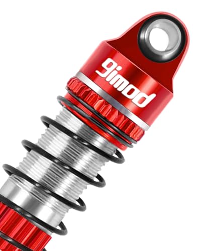53mm Shocks Aluminum Threaded Shock Absorber Oil Damper for TRX4M 1/18 RC Crawler Upgrade Parts (Red)