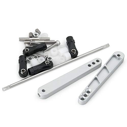 Alloy Rear Anti-Sway Bar Swaybar Set for 1/10 RC Axial Wraith RR10 Bombers (Silver) - color: Silver