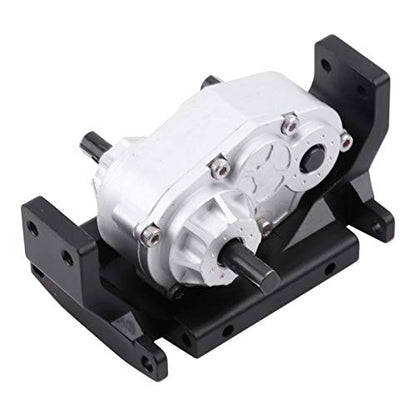 RC Transmission Gearbox, Metal Gearbox Transfer Case with Mount for SCX10 / D90 1/10 RC Crawler Car