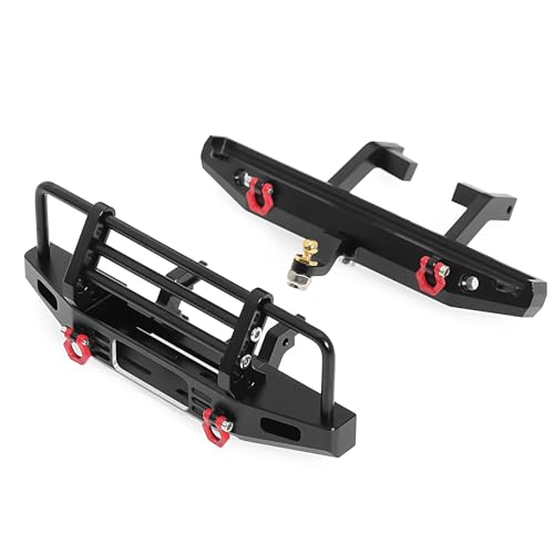 Metal Front Rear Bumper RC Upgraded Parts for TRAXXAS 1/18 TRX4M Crawler RC Climbing Car (Front + Rear Bumper)